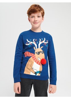 Sinsay - Bluza z nadrukiem - granatowy ze sklepu Sinsay w kategorii Bluzy chłopięce - zdjęcie 185895311