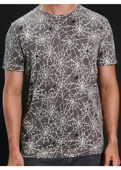Sinsay - Koszulka ze pajęczym wzorem - szary ze sklepu Sinsay w kategorii T-shirty męskie - zdjęcie 185895322