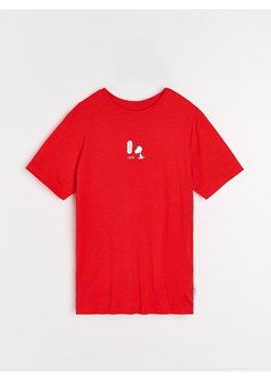 Sinsay - Koszulka z krótkim rękawem Peanuts - czerwony ze sklepu Sinsay w kategorii T-shirty męskie - zdjęcie 185895362