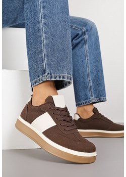 Brązowe Sneakersy na Kauczukowej Podeszwie Claside ze sklepu renee.pl w kategorii Buty sportowe damskie - zdjęcie 185896041