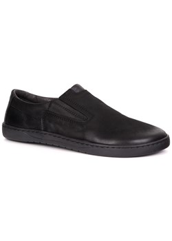 Buty BAREFOOT skórzane czarne męskie 75KZ czarne ze sklepu butyolivier w kategorii Półbuty męskie - zdjęcie 185896910