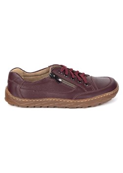 BAREFOOT Damskie minimalistyczne półbuty skórzane OLIVIER 770/2 bordowe ze sklepu butyolivier w kategorii Półbuty damskie - zdjęcie 185896982