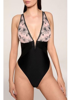 Marilyn body damskie z haftem Praline 01, Kolor czarno-różowy, Rozmiar 36, Marilyn ze sklepu Intymna w kategorii Body damskie - zdjęcie 185897200