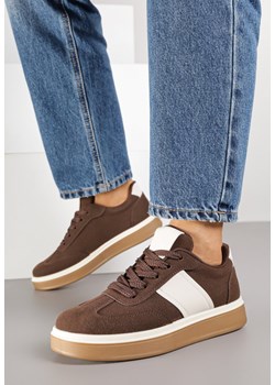 Brązowe Sneakersy w Stylu Tenisówek Larrive ze sklepu born2be.pl w kategorii Buty sportowe damskie - zdjęcie 185897902