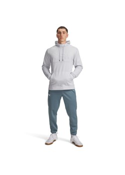 Męskie spodnie treningowe UNDER ARMOUR UA Armour Fleece Joggers - niebieskie ze sklepu Sportstylestory.com w kategorii Spodnie męskie - zdjęcie 185900104
