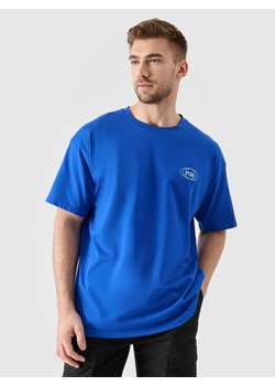 Męski t-shirt z nadrukiem 4F 4FRSS24TTSHM2535 - niebieski ze sklepu Sportstylestory.com w kategorii T-shirty męskie - zdjęcie 185900121