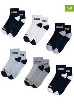 Levi&apos;s Kids Skarpety (6 par) w kolorze biało-szaro-granatowym ze sklepu Limango Polska w kategorii Skarpetki dziecięce - zdjęcie 185904530