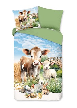 Pure Komplet pościeli &quot;Farm&quot; w kolorze błękitno-zielonym z mikrofibry ze sklepu Limango Polska w kategorii Pościel dziecięca - zdjęcie 185904570