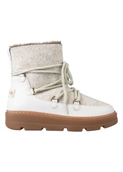 Unisa Skórzane botki "Frosty" w kolorze białym ze sklepu Limango Polska w kategorii Botki - zdjęcie 185904964