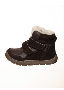 POM POM Skórzane buty w kolorze brązowym do chodzenia na boso ze sklepu Limango Polska w kategorii Buty zimowe dziecięce - zdjęcie 185907501