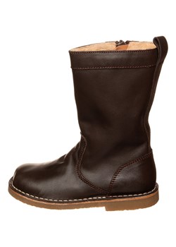 kmins Skórzane kozaki w kolorze ciemnobrązowym ze sklepu Limango Polska w kategorii Buty zimowe dziecięce - zdjęcie 185907583