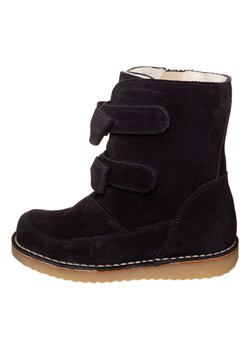 kmins Skórzane botki zimowe w kolorze granatowym ze sklepu Limango Polska w kategorii Buty zimowe dziecięce - zdjęcie 185907690