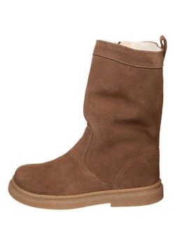 kmins Skórzane kozaki zimowe w kolorze jasnobrązowym ze sklepu Limango Polska w kategorii Buty zimowe dziecięce - zdjęcie 185907711