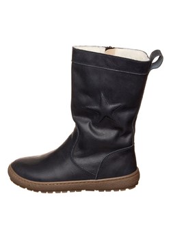 kmins Skórzane kozaki zimowe w kolorze granatowym ze sklepu Limango Polska w kategorii Buty zimowe dziecięce - zdjęcie 185907782