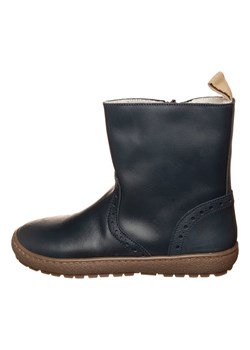 kmins Skórzane botki zimowe w kolorze granatowym ze sklepu Limango Polska w kategorii Buty zimowe dziecięce - zdjęcie 185907800