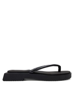 Japonki Calvin Klein Jeans Sq Low Wedge Sandal Stitch YW0YW01716 Czarny ze sklepu eobuwie.pl w kategorii Klapki damskie - zdjęcie 185908550