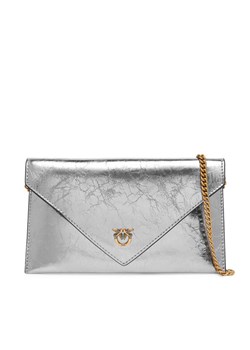 Torebka PINKO Flat Purse Mini AI 25-26 PCPL 105347 A2OT Srebrny ze sklepu eobuwie.pl w kategorii Kopertówki - zdjęcie 185909052