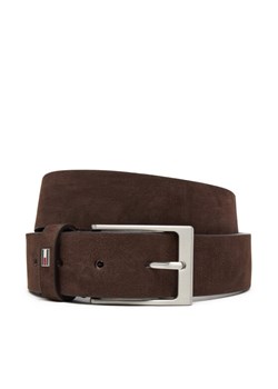 Pasek Męski Tommy Hilfiger Layton 3.5 Nubuck AM0AM13754 Brązowy ze sklepu eobuwie.pl w kategorii Paski męskie - zdjęcie 185909170