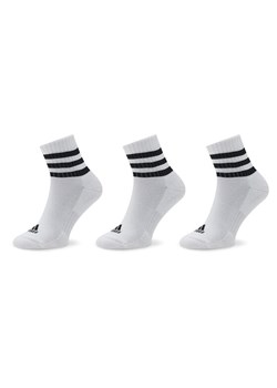 Skarpety Niskie Unisex adidas 3-Stripes Cushioned Sportswear Mid-Cut Socks 3 Pairs HT3456 Biały ze sklepu eobuwie.pl w kategorii Skarpetki męskie - zdjęcie 185909230