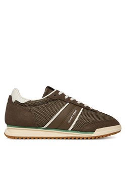 Sneakersy Tommy Jeans Tjw Low Profile Runner EN0EN02862 Brązowy ze sklepu eobuwie.pl w kategorii Buty sportowe damskie - zdjęcie 185909284