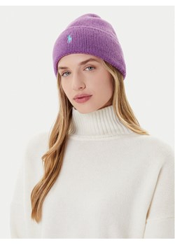 Czapka Polo Ralph Lauren 455954355010 Fioletowy ze sklepu eobuwie.pl w kategorii Czapki zimowe damskie - zdjęcie 185909391