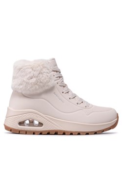 Sneakersy Skechers Uno Fall Air 167274/NAT Beżowy ze sklepu eobuwie.pl w kategorii Workery damskie - zdjęcie 185909503