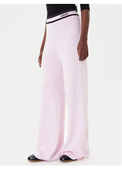 Liu Jo Sport Spodnie dzianinowe TF5252 MS59L Różowy Relaxed Fit ze sklepu MODIVO w kategorii Spodnie damskie - zdjęcie 185912942