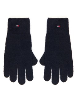 Tommy Hilfiger Rękawiczki Damskie Flag Fluffy AW0AW17797 Granatowy ze sklepu MODIVO w kategorii Rękawiczki damskie - zdjęcie 185912954