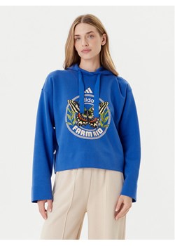 adidas Bluza Farm JL8608 Niebieski Loose Fit ze sklepu MODIVO w kategorii Bluzy damskie - zdjęcie 185913054