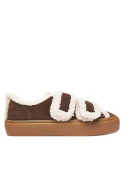 Inuikii Sneakersy Shearling Low Velcro 1001.001.0231 Brązowy ze sklepu MODIVO w kategorii Buty sportowe damskie - zdjęcie 185913172