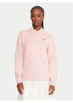 Lacoste Bluza SF5245 Różowy Relaxed Fit ze sklepu MODIVO w kategorii Bluzy damskie - zdjęcie 185913184