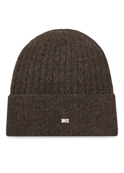 Tommy Hilfiger Czapka Th Cable Enamel Flag AW0AW17776 Brązowy ze sklepu MODIVO w kategorii Czapki zimowe damskie - zdjęcie 185913190