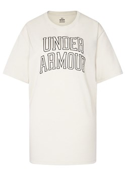 Under Armour T-Shirt Ua Rival Campus 6007883 Écru Oversize ze sklepu MODIVO w kategorii Bluzki damskie - zdjęcie 185913232