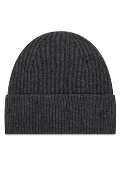 Calvin Klein Czapka Ck Metal Wool Beanie LV04D8032G Szary ze sklepu MODIVO w kategorii Czapki zimowe damskie - zdjęcie 185913250