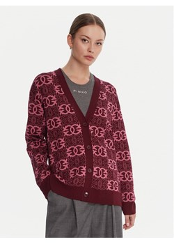 PINKO Kardigan Half Breed 106042 A2YD Bordowy Regular Fit ze sklepu MODIVO w kategorii Swetry damskie - zdjęcie 185913253