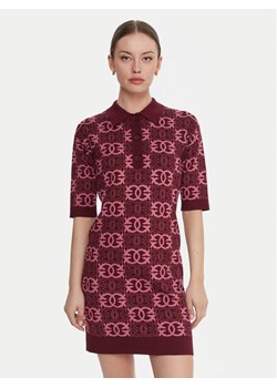 PINKO Sukienka dzianinowa Nothing 106039 A2YD Bordowy Regular Fit ze sklepu MODIVO w kategorii Sukienki - zdjęcie 185913441