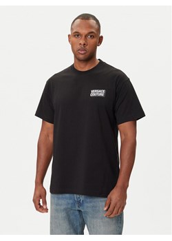 Versace Jeans Couture T-Shirt 79GAHP10 CJ01P Czarny Regular Fit ze sklepu MODIVO w kategorii T-shirty męskie - zdjęcie 185913613