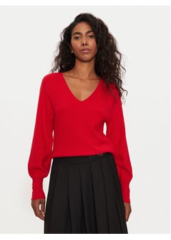 Morgan Sweter 242-MPANDA Czerwony Regular Fit ze sklepu MODIVO w kategorii Swetry damskie - zdjęcie 185913853
