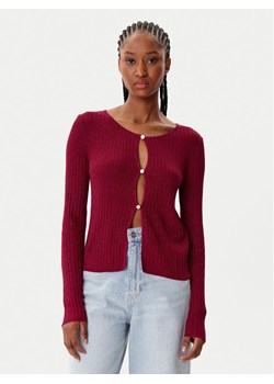 Morgan Kardigan 252-MIZOR Czerwony Slim Fit ze sklepu MODIVO w kategorii Swetry damskie - zdjęcie 185913924