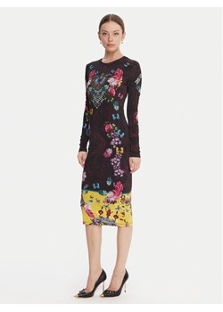 Versace Jeans Couture Sukienka codzienna 79HAO9P0 JS491 Czarny Slim Fit ze sklepu MODIVO w kategorii Sukienki - zdjęcie 185914050