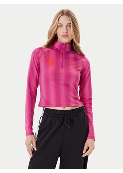 adidas Bluza Half-Zip Graphic Football JW3638 Różowy Regular Fit ze sklepu MODIVO w kategorii Bluzy damskie - zdjęcie 185914080