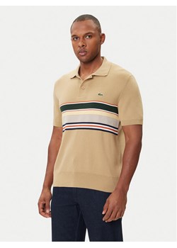 Lacoste Polo AH5200 Beżowy Regular Fit ze sklepu MODIVO w kategorii T-shirty męskie - zdjęcie 185914134