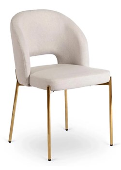 Eleganckie kremowe krzesło na zlotych nogach D5-G47 ze sklepu Edinos.pl w kategorii Krzesła - zdjęcie 185919372