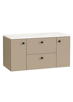Szafka łazienkowa pod umywalkę cappuccino 120 cm - Tavesi 10X ze sklepu Edinos.pl w kategorii Szafki i regały łazienkowe - zdjęcie 185919944