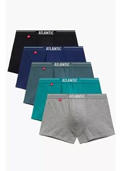 Atlantic 5-pack bokserki męskie 5SMH-004-NIE/ZIE/CZA/SZM/NIEC, Kolor niebiesko-szary, Rozmiar L, ATLANTIC ze sklepu Primodo w kategorii Majtki męskie - zdjęcie 185920091
