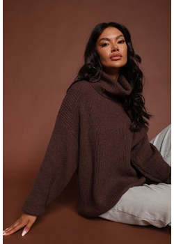 Brązowy Golf Oversize Malia ze sklepu renee.pl w kategorii Swetry damskie - zdjęcie 185920632