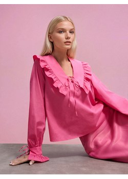 Mohito - Bawełniana bluzka - różowy ze sklepu Mohito w kategorii Bluzki damskie - zdjęcie 185925654