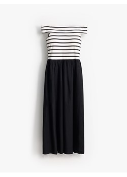 Mohito - Sukienka midi z odkrytymi ramionami - czarny ze sklepu Mohito w kategorii Sukienki - zdjęcie 185925734