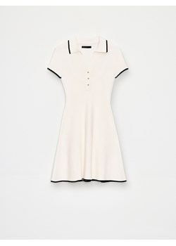 Mohito - Sukienka mini z kołnierzykiem polo - kremowy ze sklepu Mohito w kategorii Sukienki - zdjęcie 185926464