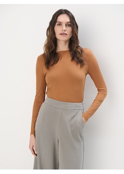 Mohito - Dopasowana bluzka - brązowy ze sklepu Mohito w kategorii Bluzki damskie - zdjęcie 185926901
